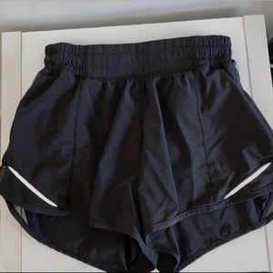 Black lululemon hotty hot shorts